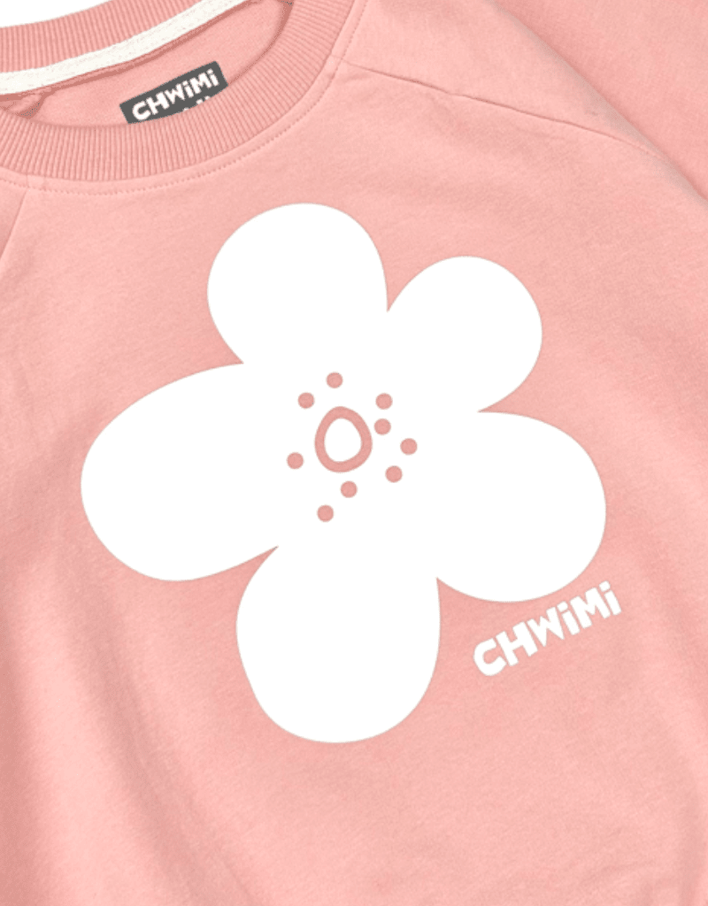 Flower Logo Sweatshirt Pink